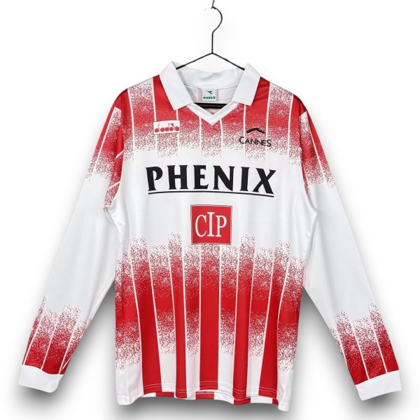 Camiseta AS Cannes 1991-1992 Local Manga Larga
