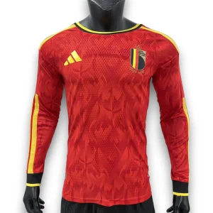 belgium-26-home-long-sleeve-player-version_1.webp Camiseta Bélgica 2025-2026 Local Manga Larga – Pro Player