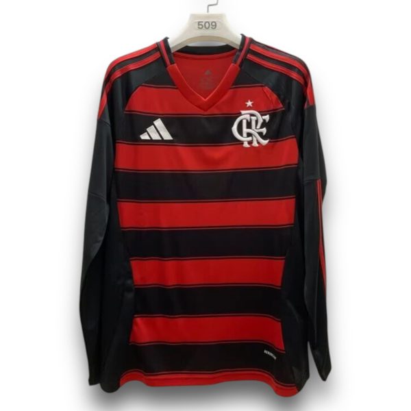 Camiseta Flamengo 2025-2026 Local Manga Larga