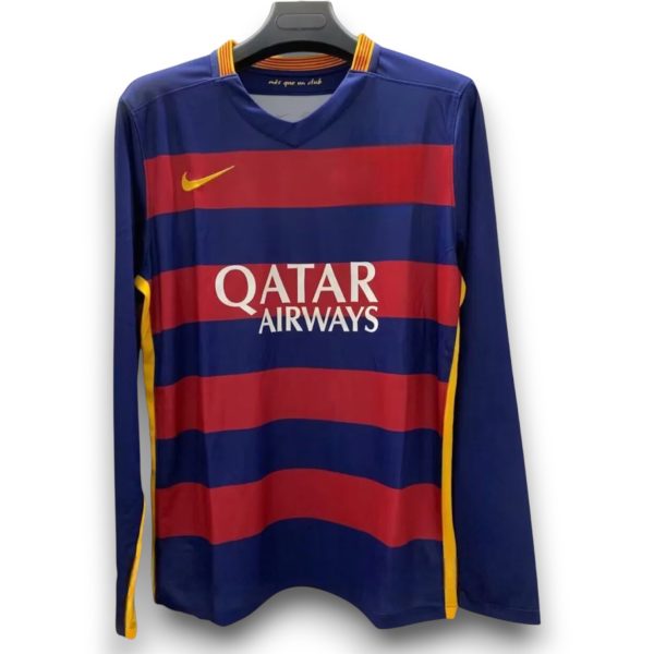 Camiseta Barcelona 2015-2016 Local Manga Larga