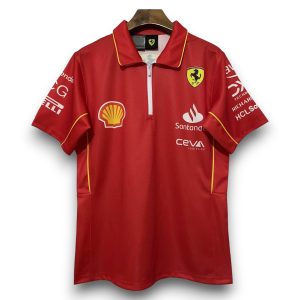 comprar-polo-cremallera-f1-ferrari.jpg Polo Ferrari F1 2024 Scuderia con Cremallera – Rojo Maranello